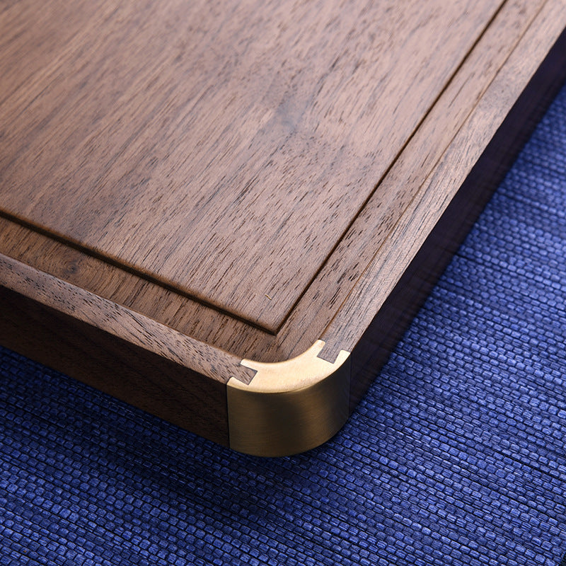 Walnut and Brass Tray