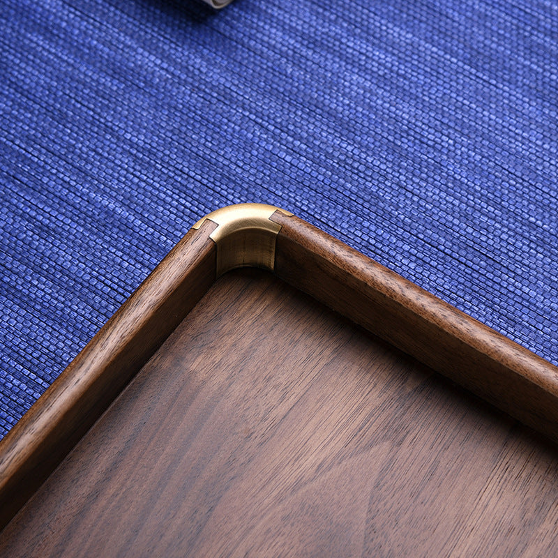 Walnut and Brass Tray